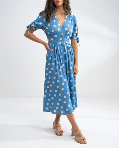 Abito midi di Pois - Eleganza Senza tempo per donna