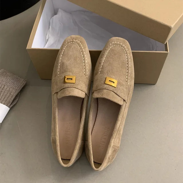 Malou® | Scarpe Británicos Realizzati di Camoscio Leggero