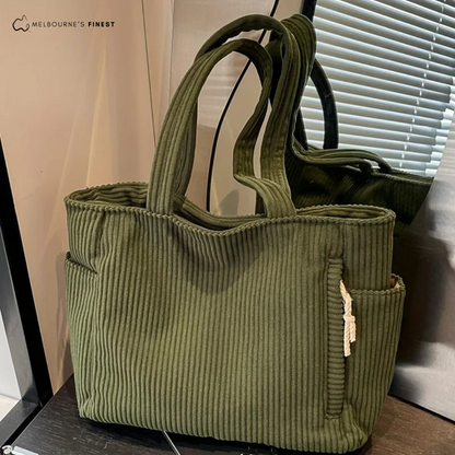Borsa a mano di Velluto a coste Sienna™
