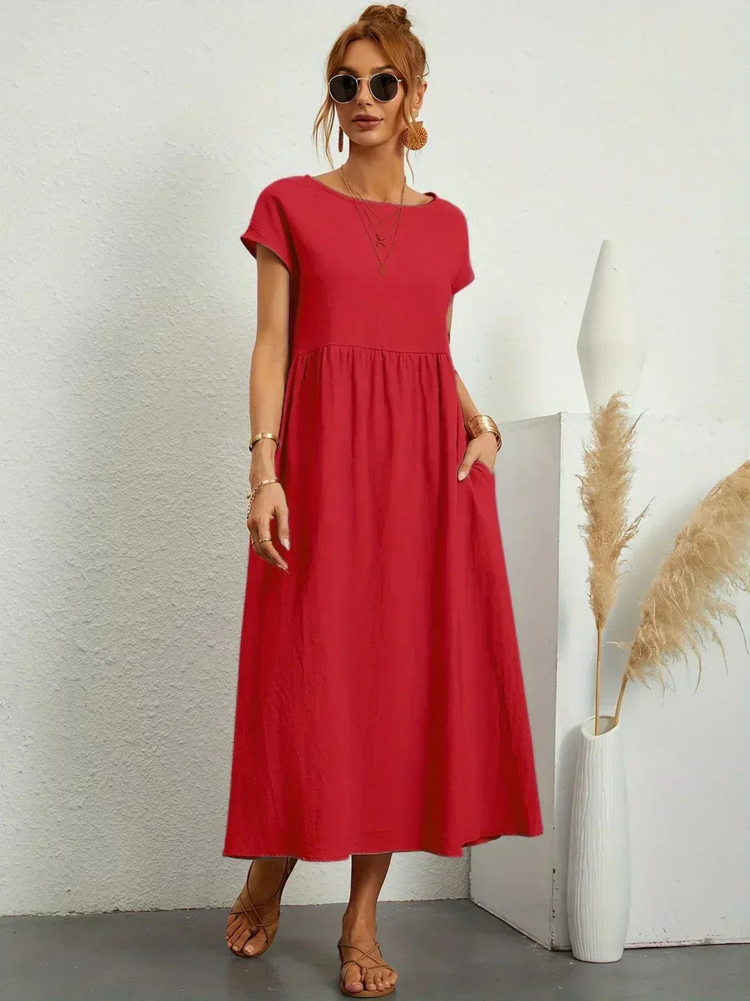 Gabrielle™ | Abito midi Fluido Elegante e Senza tempo