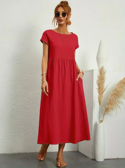 Ursina™ | Abito midi Fluido.