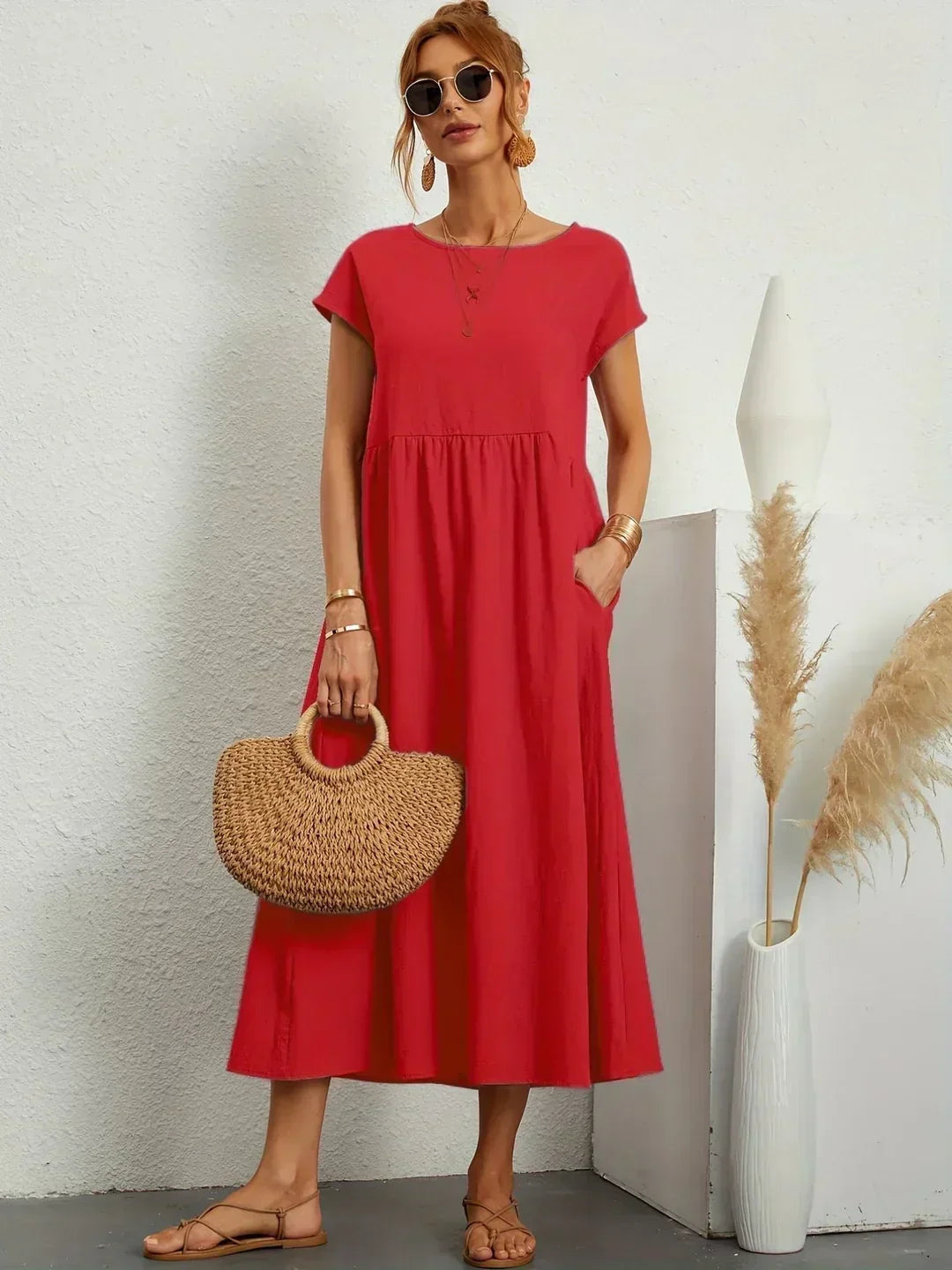 Gabrielle™ — Abito midi fluido eleganza senza tempo