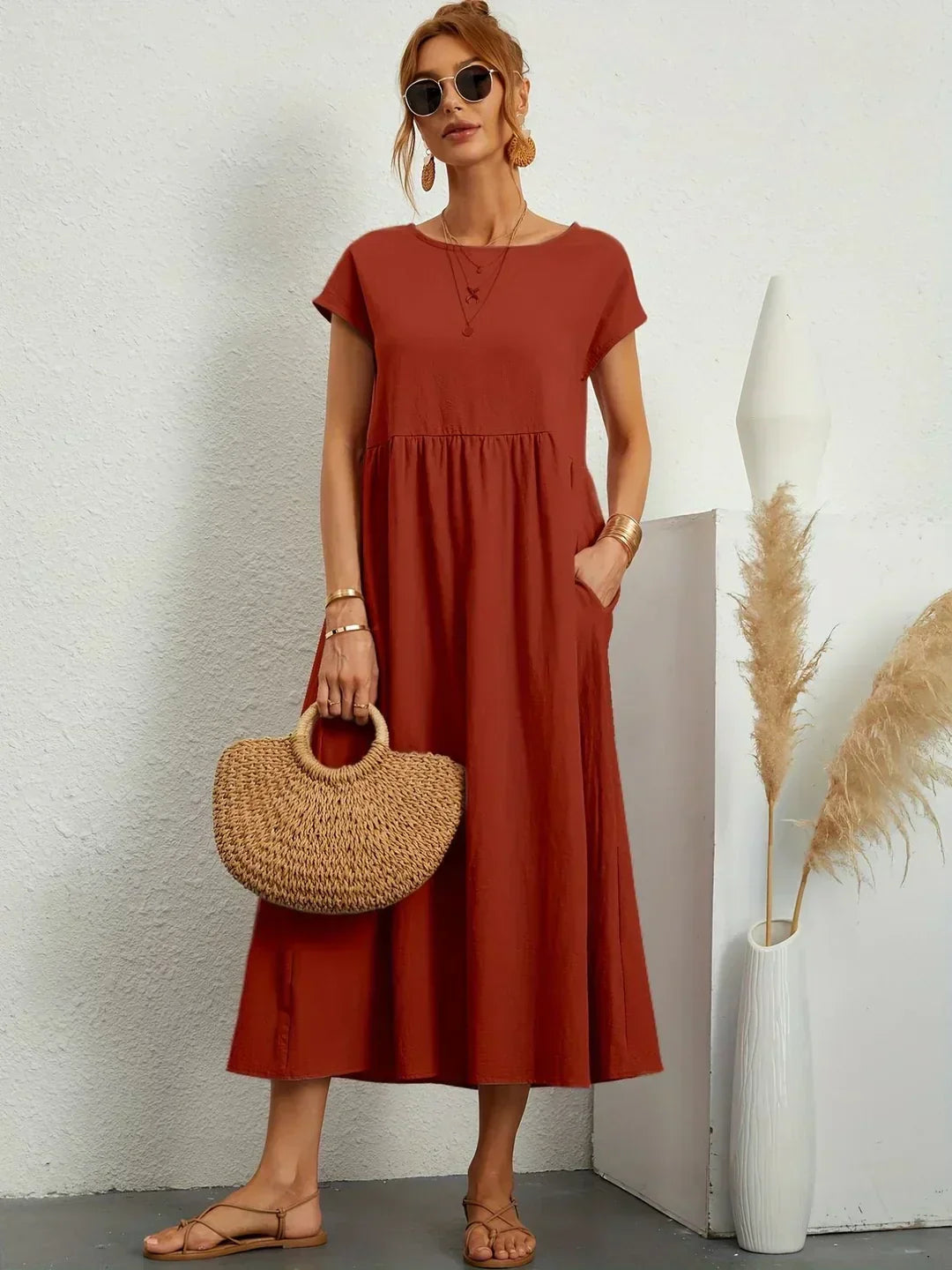 Gabrielle™ | Abito midi Fluido Elegante e Senza tempo