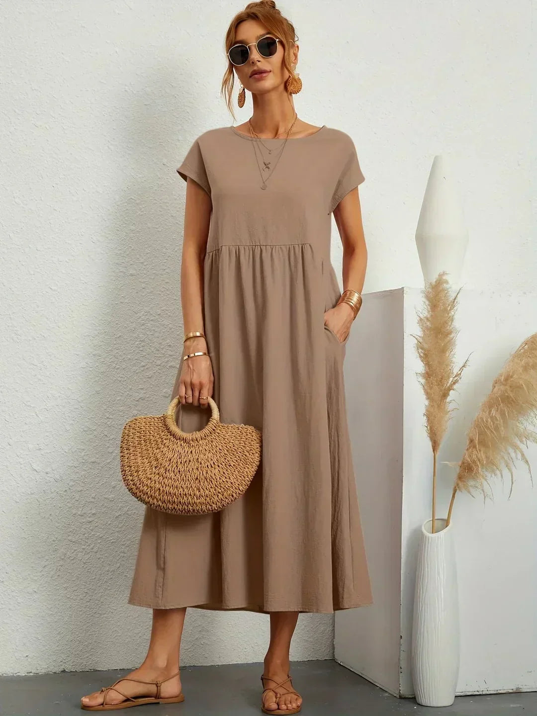 Gabrielle™ | Abito midi Fluido Elegante e Senza tempo