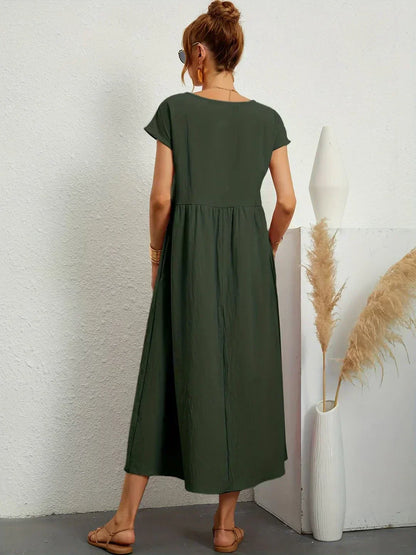 Ursina™ | Abito midi Fluido.