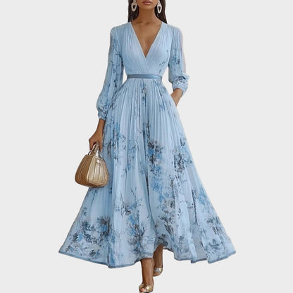 Abito Longue Plissée Élégante Rowella - Maxi Abito Fluido donna
