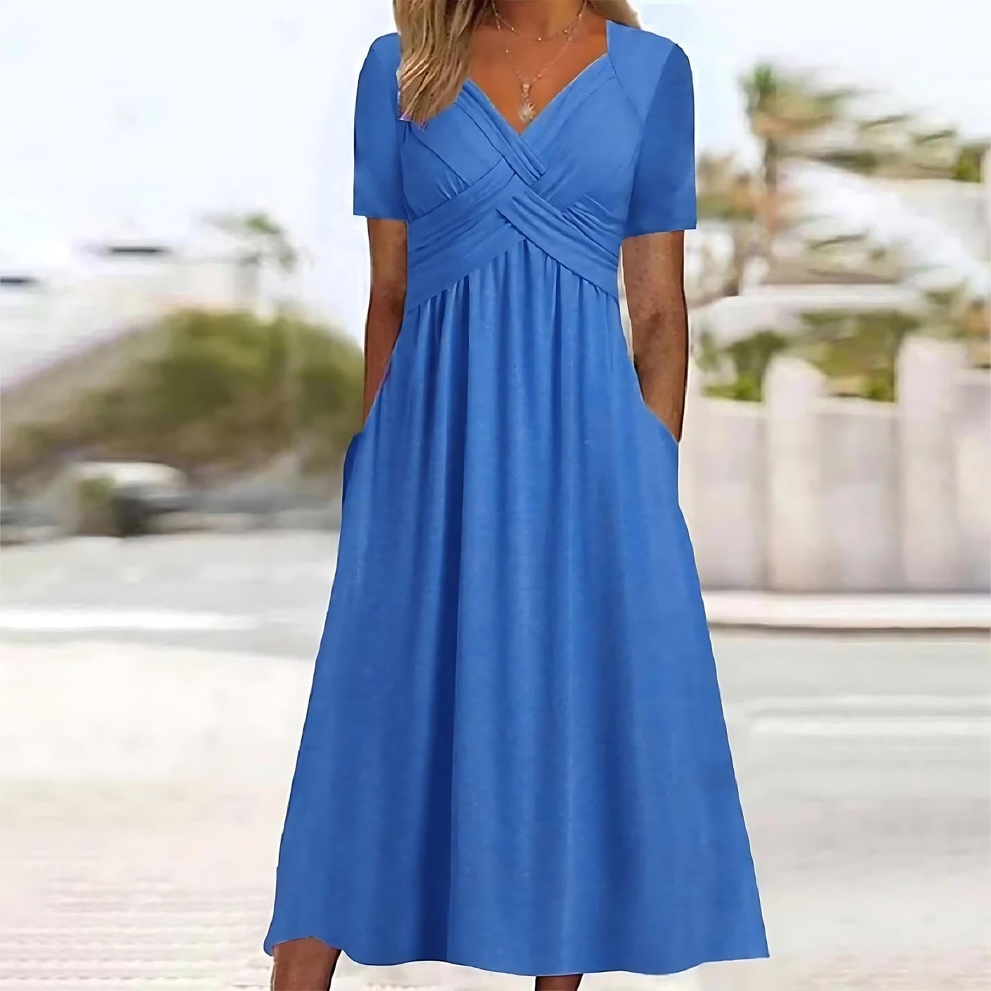 Elisa | Abito Midi Elegante con Control di Addome Valorizzante