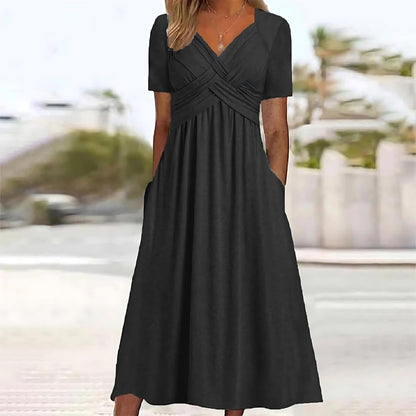Elisa ™ | Elegante abito midi con control di abdomen valorizzante