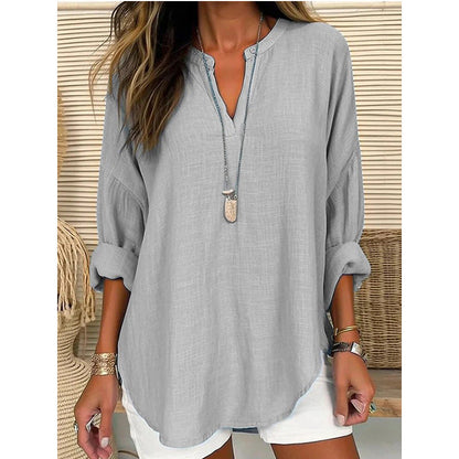Hazel – Blusa con collo a V dal taglio rilassato