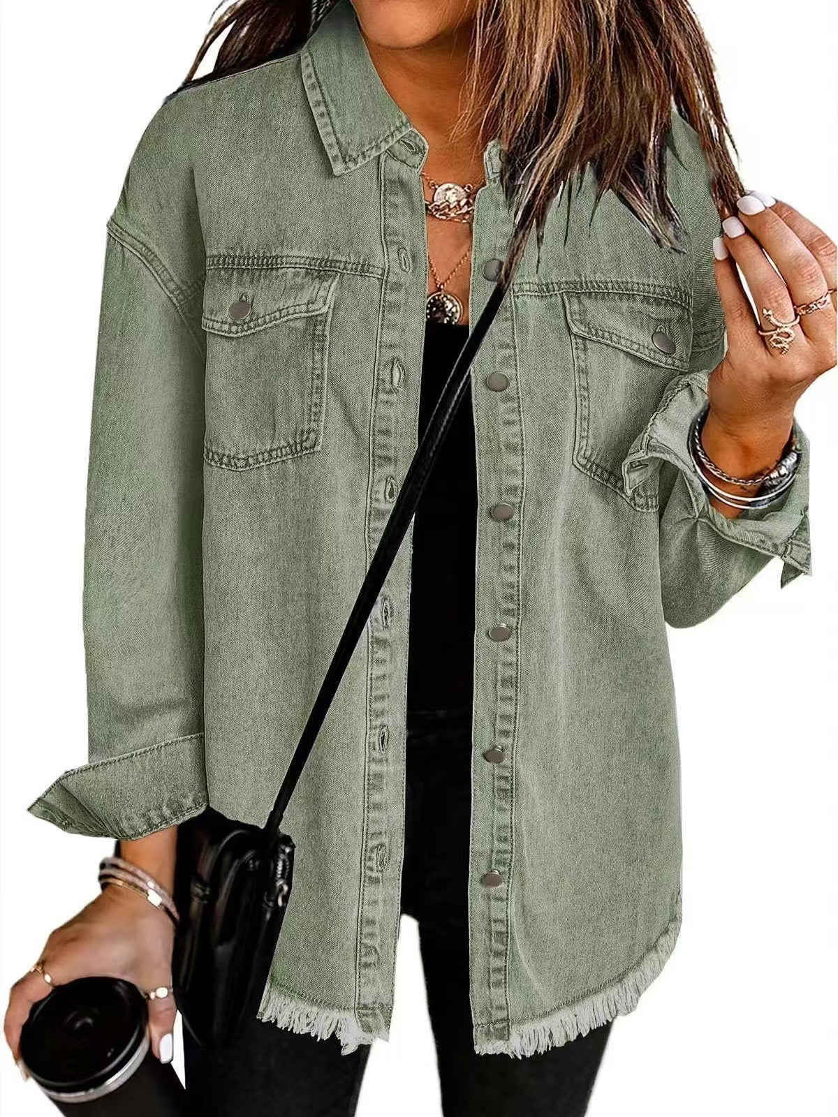 Giselle - Giacca in denim Senza tempo con Stile Classico