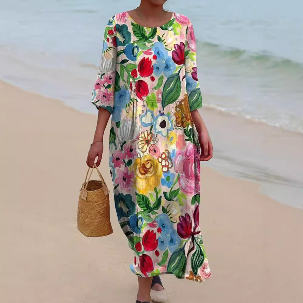DELILAH – ABITO MAXI DI FIORI AEROSAS
