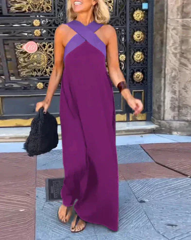 Quirine™ | Abito maxi con Cruce Frontal.