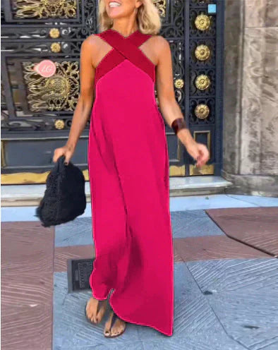 Quirine™ | Abito maxi con Cruce Frontal.