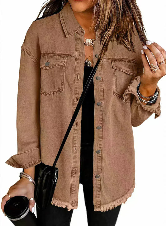 Giselle - Giacca in denim Senza tempo con Stile Classico