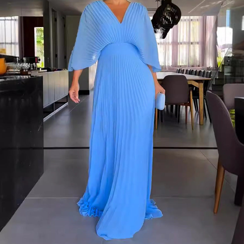 RIA™ - Abito Maxi con Costillas Flotantes