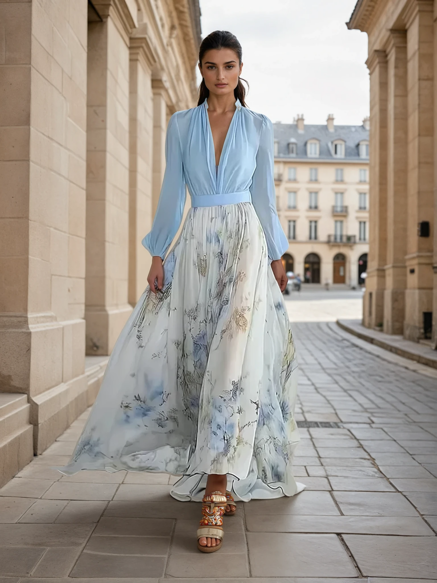 Zara | Elegante Abito Maxi Floreale