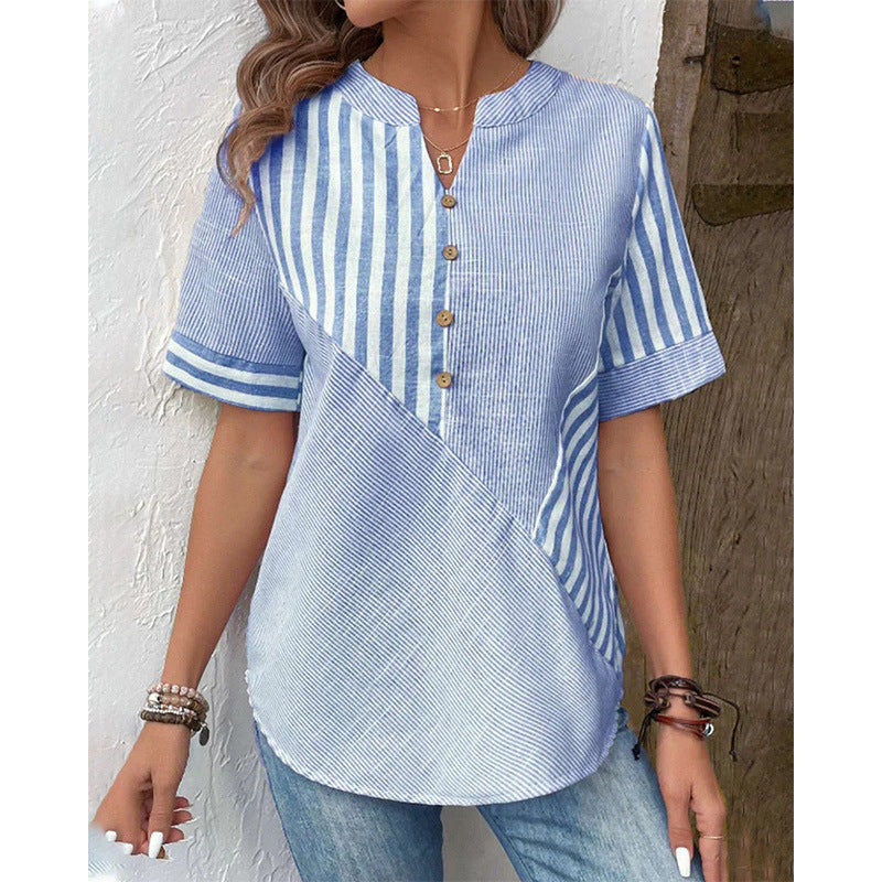 Abby – Blusa a Righe con bottoni