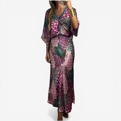 Abito midi Fluido con Fantasie - Eleganza Senza tempo
