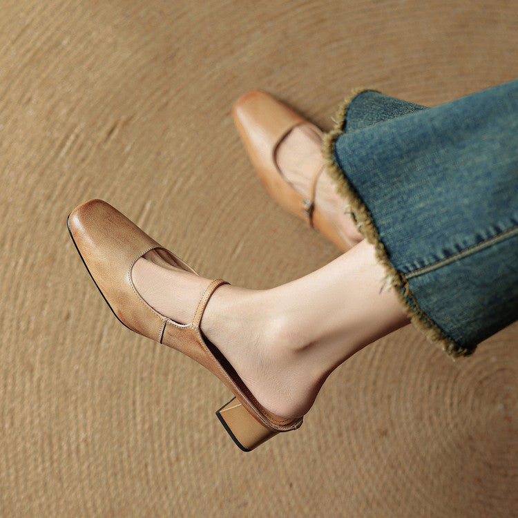 Alicia – Mules in pelle naturale
