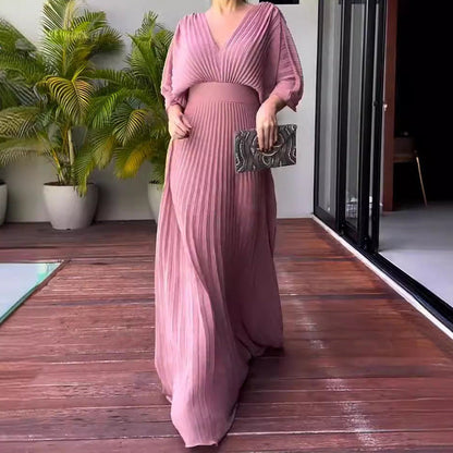 RIA™ - Abito Maxi con Costillas Flotantes
