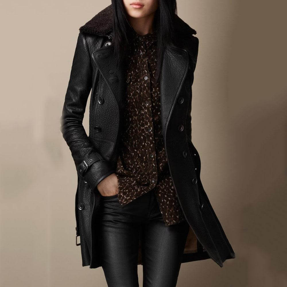 Tanja - Trench elegante in pelle