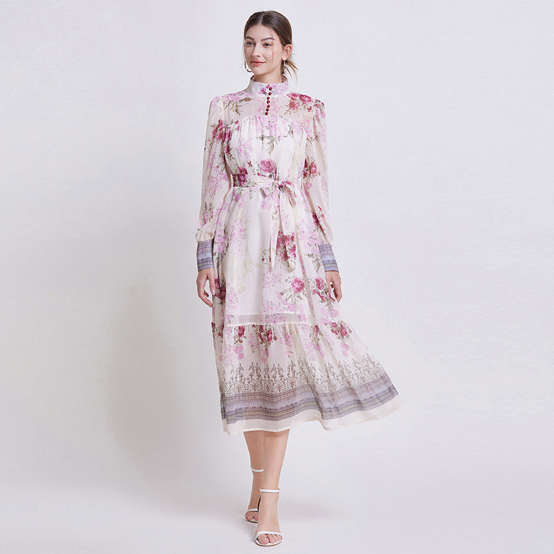 Sarah | Abito di Chiffon Floreale Elegante