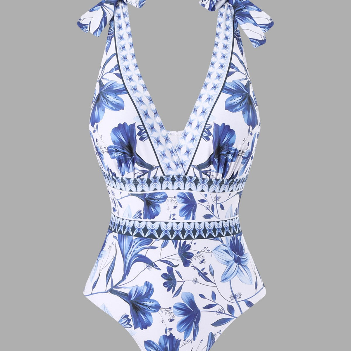 EMBERLY – GONNA A PORTAFOGLIO DI PORCELANA BLU E BIANCA