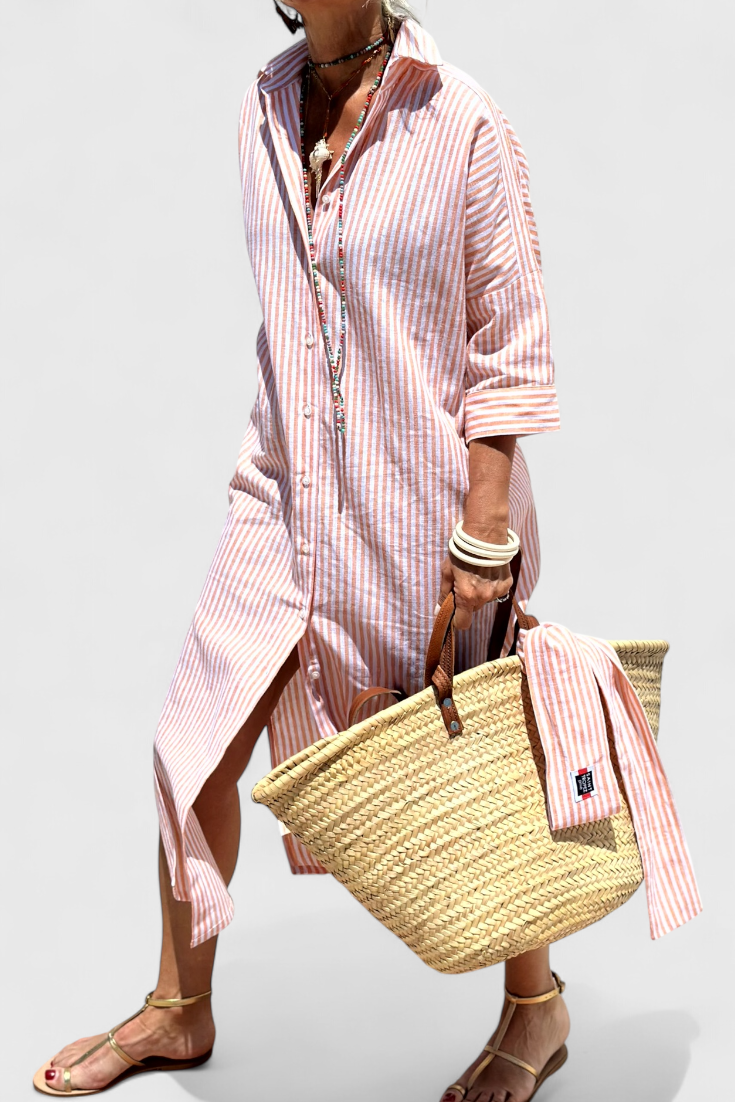 Sherlyn Abito chemisier di Righe con stile Senza tempo