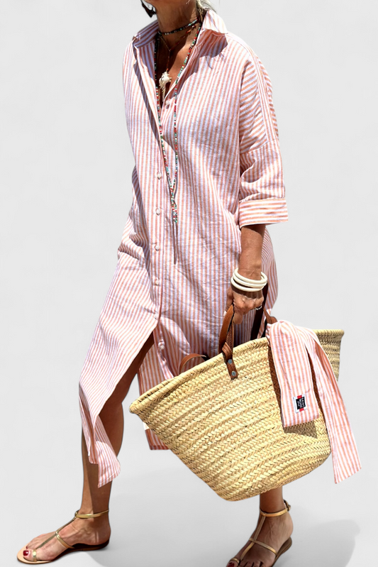 Sherlyn Abito chemisier di Righe con stile Senza tempo