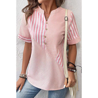 Abby – Blusa di Bottoni a Righe