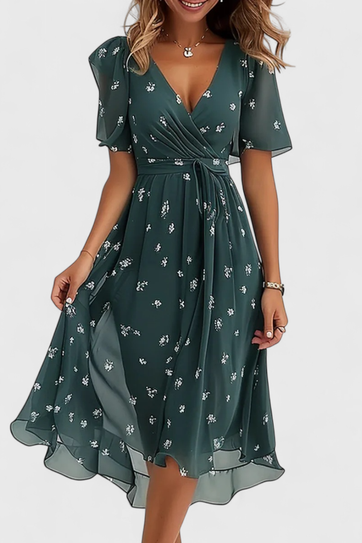 Carene Abito midi con scollo a V