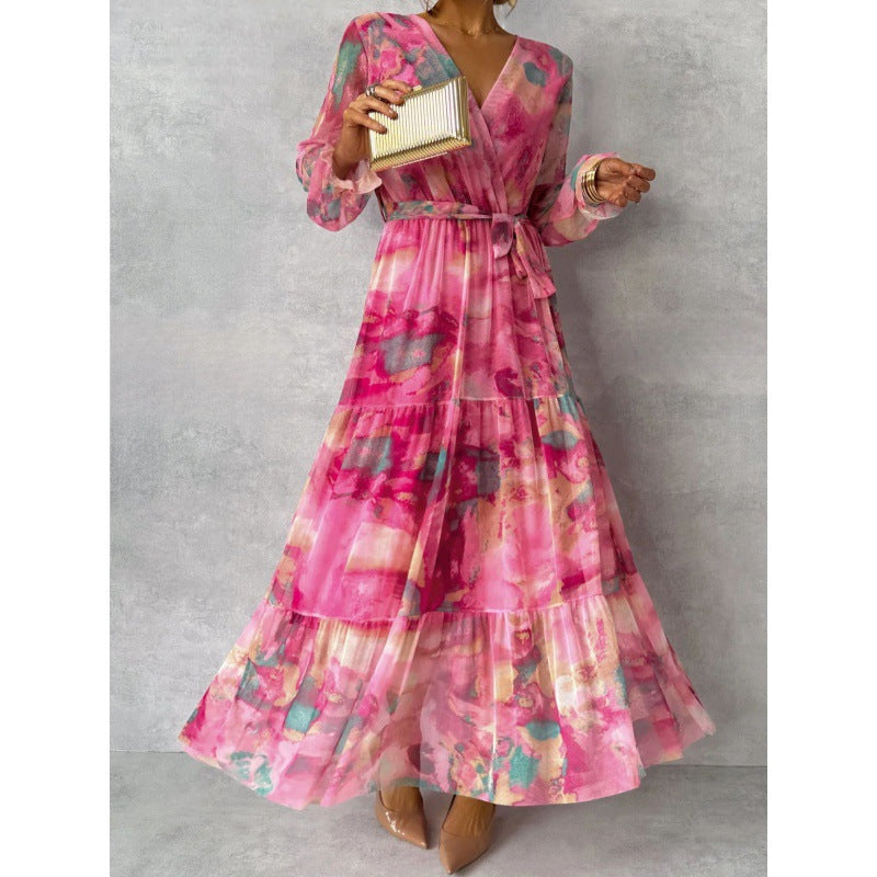 Nyla – Abito Floreale V-Collo Elegante