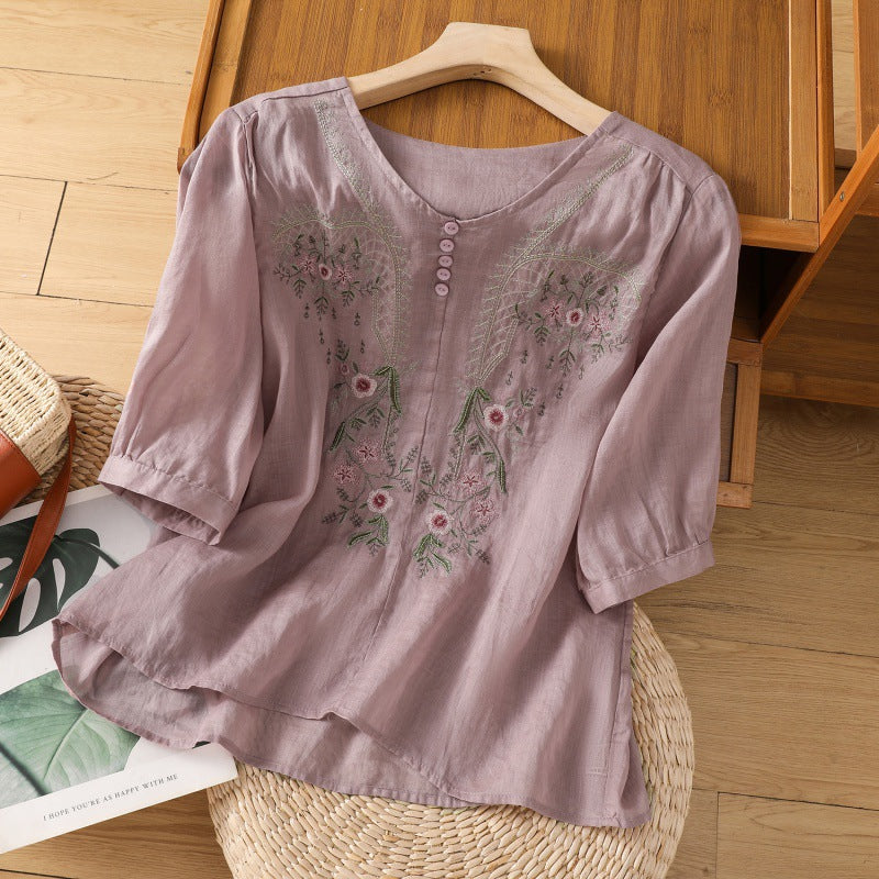 Tamsina – Blusa Rilassata Ricamata
