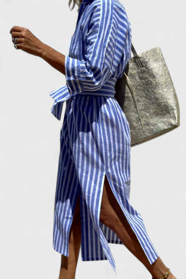 Sherlyn Abito chemisier di Righe con stile Senza tempo