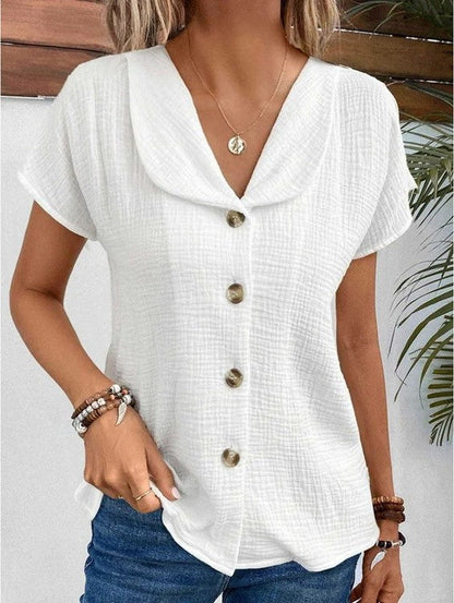 Ellen | Top con collo e bottoni