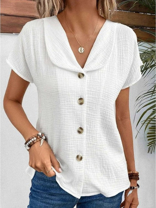 Ellen | Top con collo e bottoni