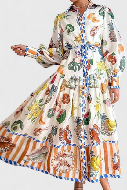 Natasha Abito midi Elegante Fit-and-Flare