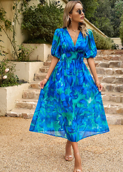Flore - Abito Elegante con Motivo Floreale