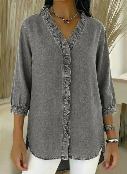 Elvari – Blusa elegante con dettagli di volant