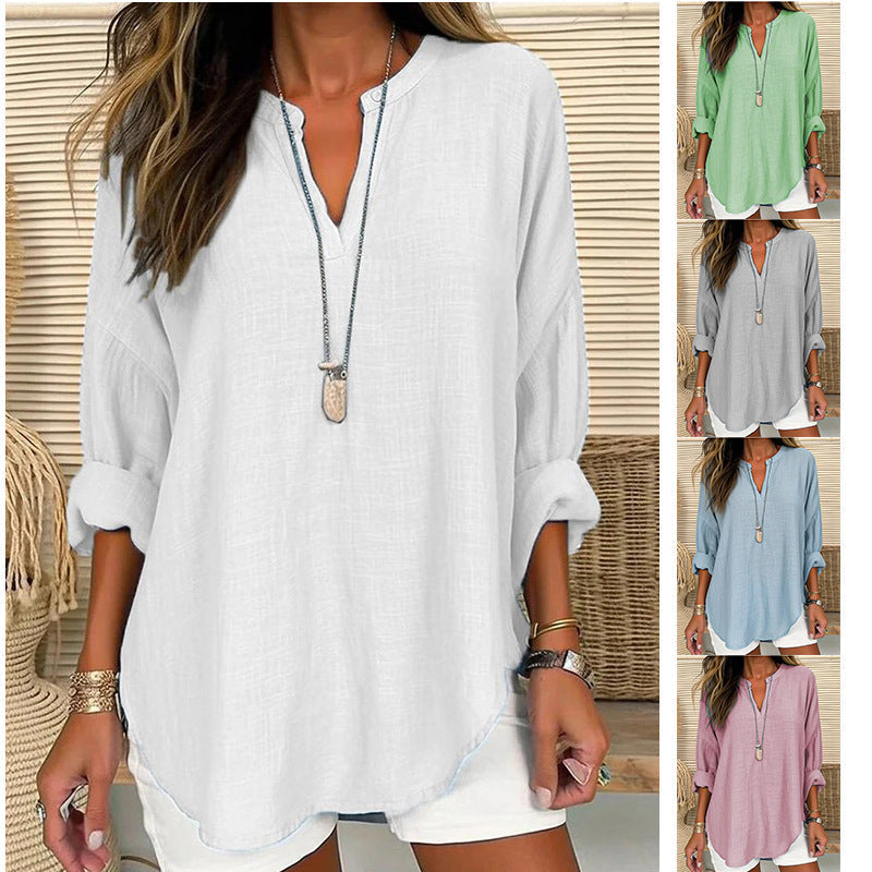 Hazel – Blusa di Collo Notch dal taglio rilassato