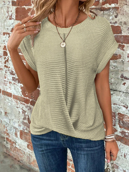 Tegan – Maglietta Casual di Tessuto Waffle