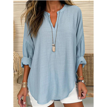 Hazel – Blusa di Collo Notch dal taglio rilassato