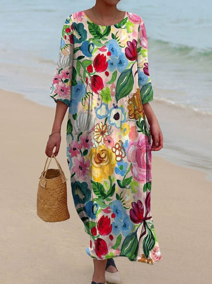 DELILAH – ABITO MAXI DI FIORI AEROSAS