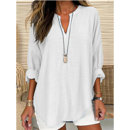 Hazel – Blusa con collo a V dal taglio rilassato