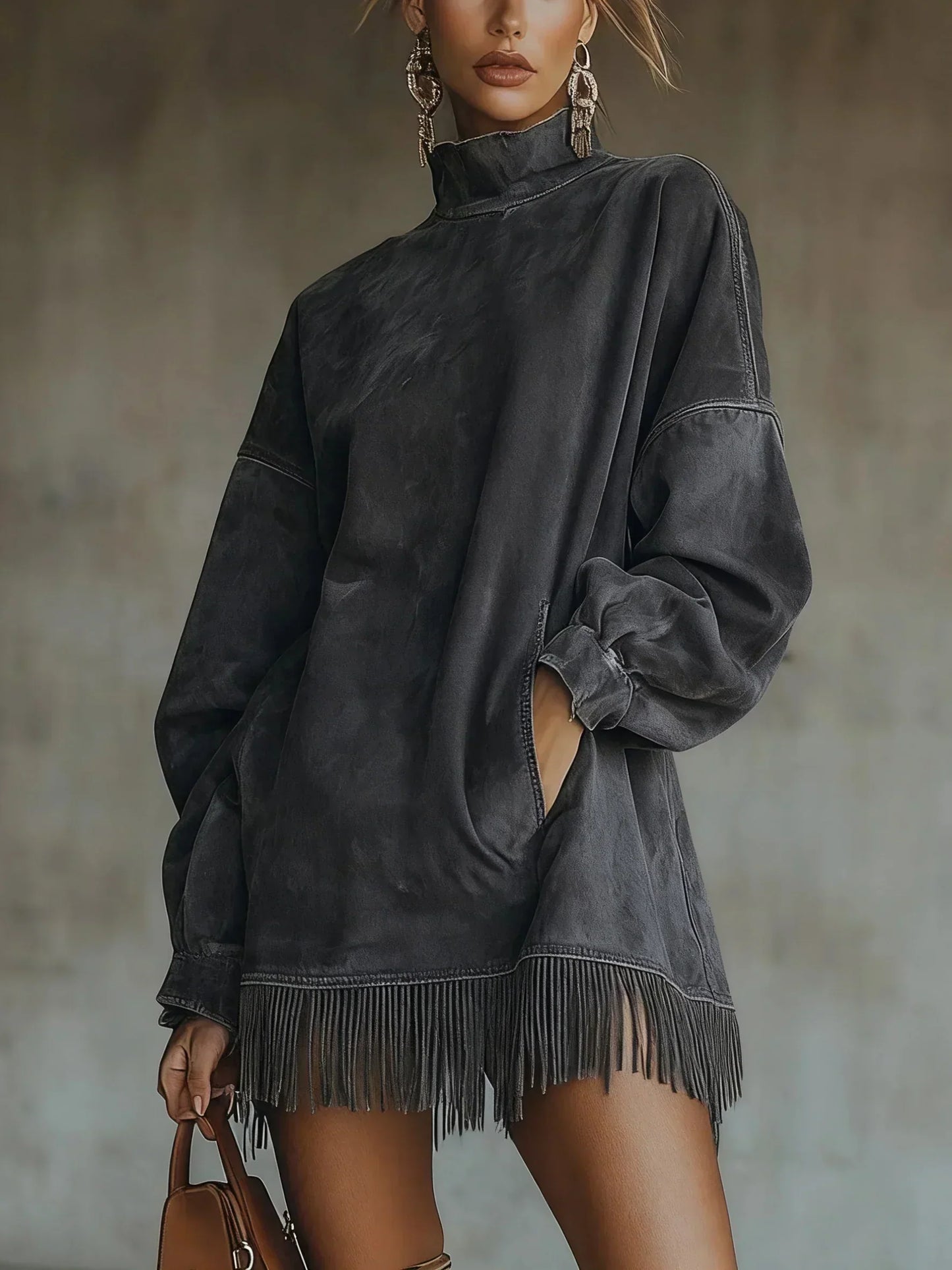 Amarinda | Felpa Oversized con dettaglio di Flecos