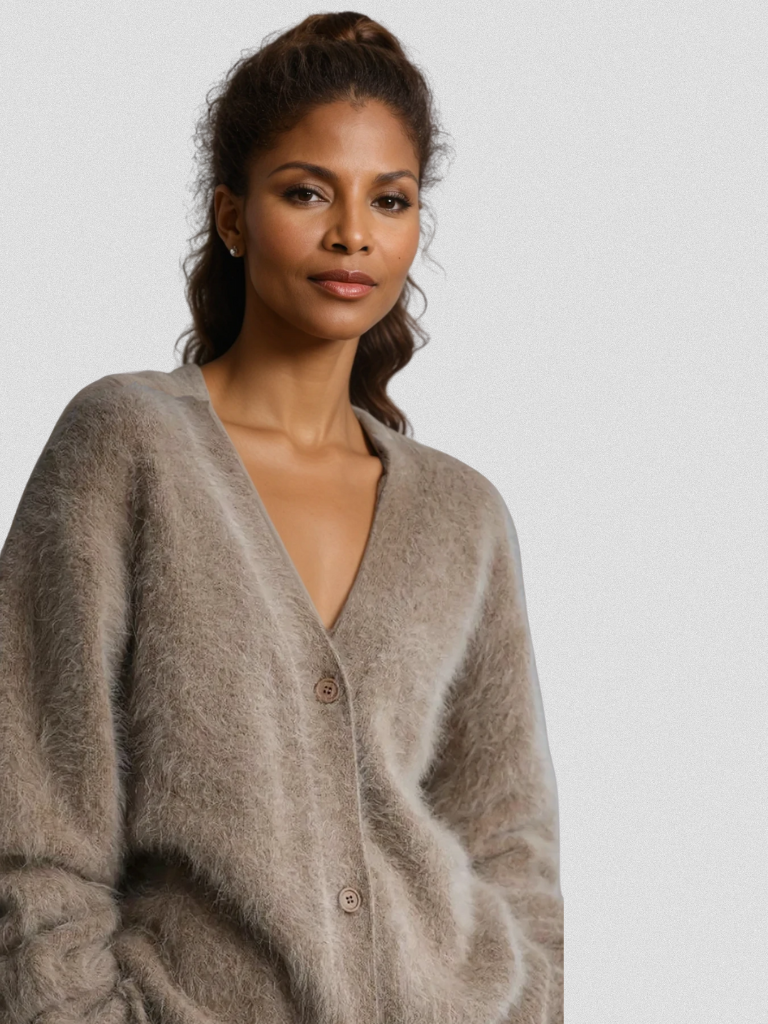 CARDIGAN AZZURRO LUXE FUZZY