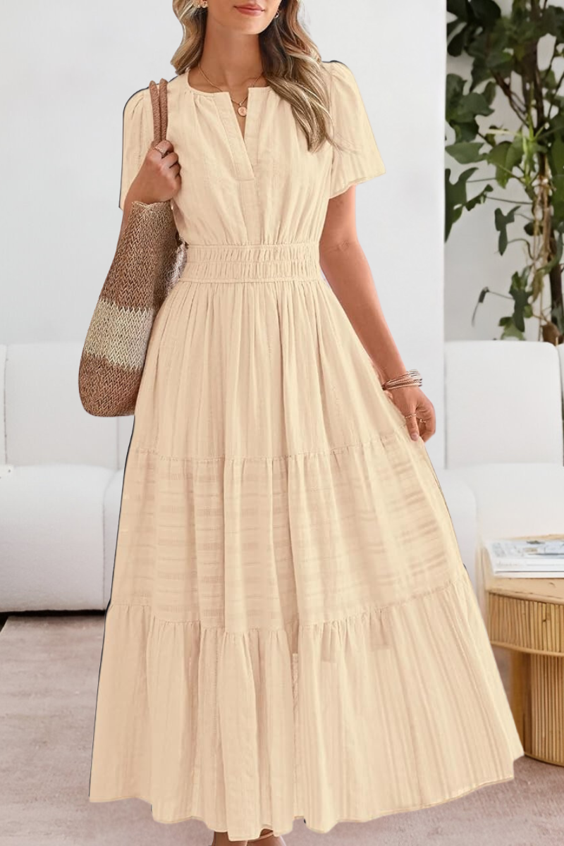 FREYA – ABITO MAXI TIERED CON FASCINO BASSO IL SOL