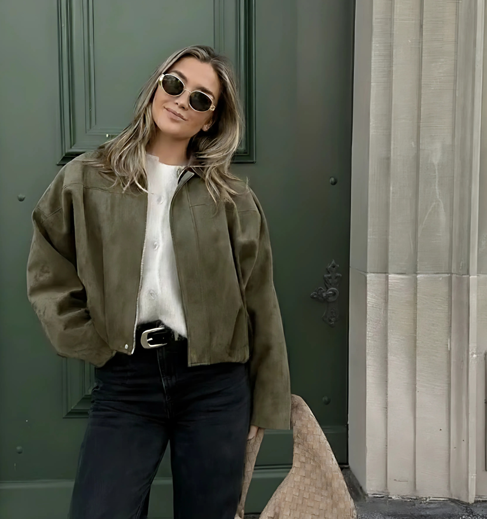 Giacca Diana – Bomber oversize Verde oliva