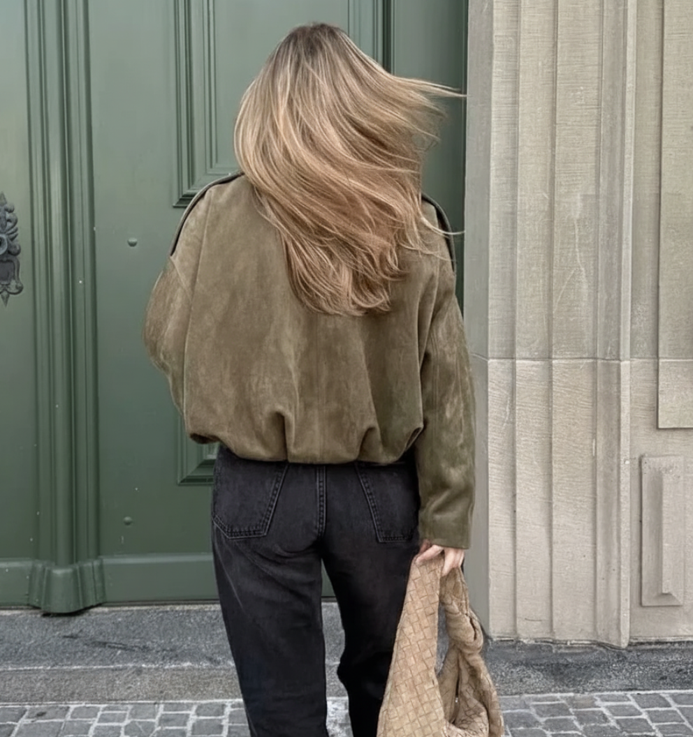 Giacca Diana – Bomber oversize Verde oliva