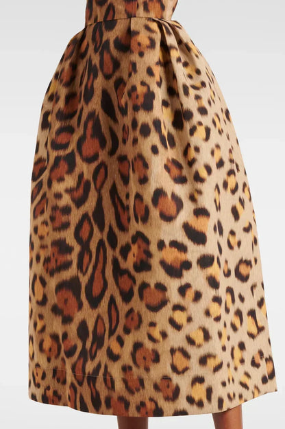 Tiana Abito midi Bustier Leopardo